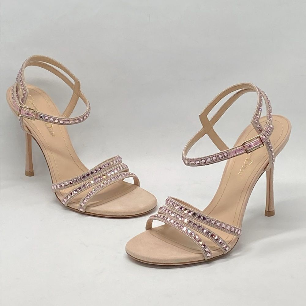 Dior Gem Embroidered Crystal Suede Heel Sandals size 36.5 - Picture 12 of 15